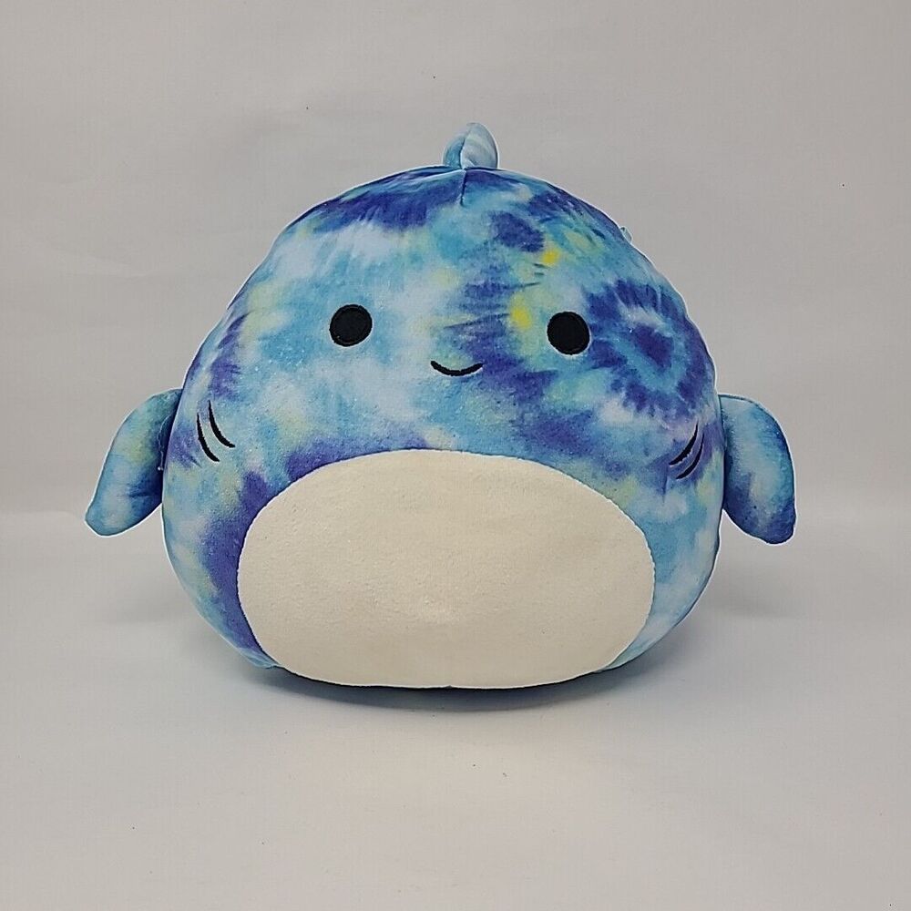 Squishmallow 8" Soft Plush Luther the Blue Tie Dye Shark